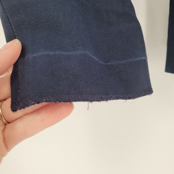 Theory womens 2 navy blue Belisa 2 scroll dart detail stretch trouser pant - Picture 8 of 11